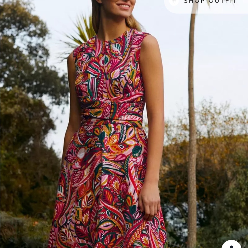 Hobbs Uk Twitchwill linen dress. New with one tag orig $300 and never worn.